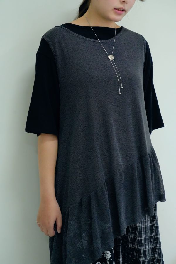 網紗疊穿背心 網紗背心、疊穿背心、多層次穿搭單品、百搭內搭上衣、時尚網紗單品