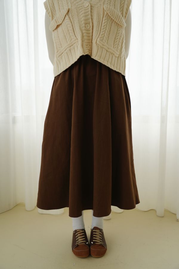 純棉好好搭A字裙 純棉A字裙、好好搭A字裙、半身裙、秋冬女裙、百搭裙、舒適裙、日常裙、通勤裙、女裙、長裙、針織搭配裙、休閒裙