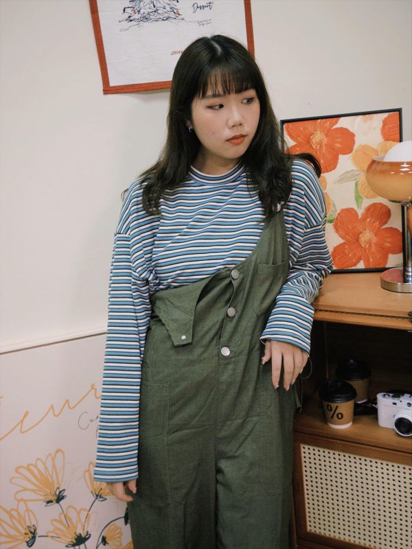 輕鬆自在抽腰背帶褲 