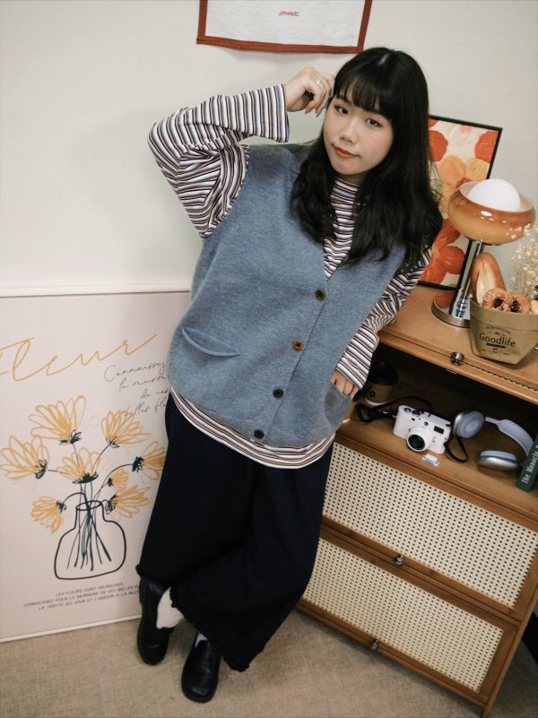 大口袋馬甲背心 