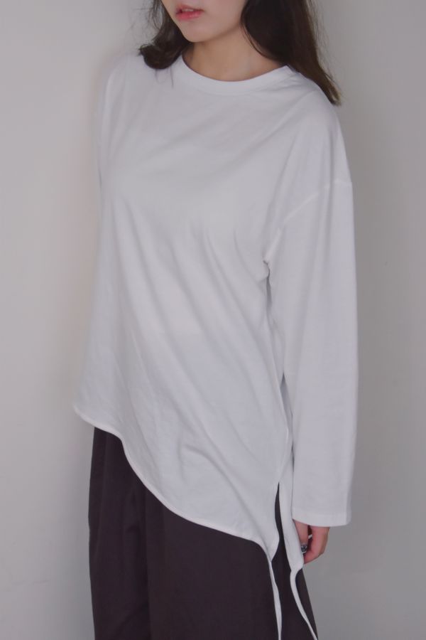 多色設計圓領打底上衣 