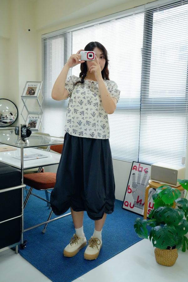 晨霧花瓣裙 花瓣裙、日系長裙、文青風穿搭、森林系穿搭