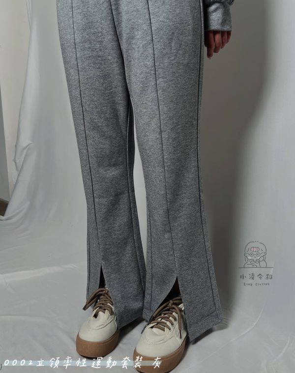 立領率性運動套裝 運動套裝、立領套裝、日系休閒服、棉質套裝、舒適運動服、百搭套裝、女裝運動套裝、休閒套裝、日系穿搭、居家運動服