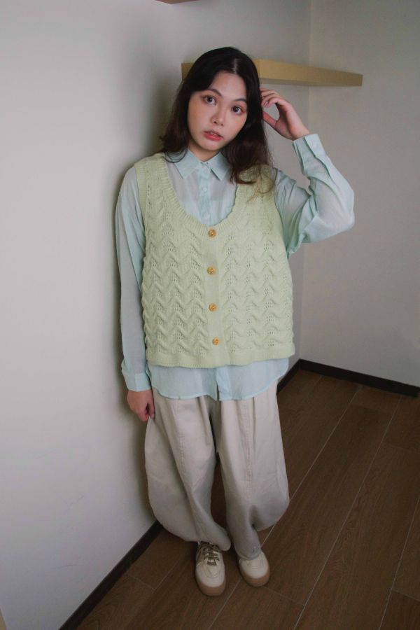 輕語針織毛衣背心 