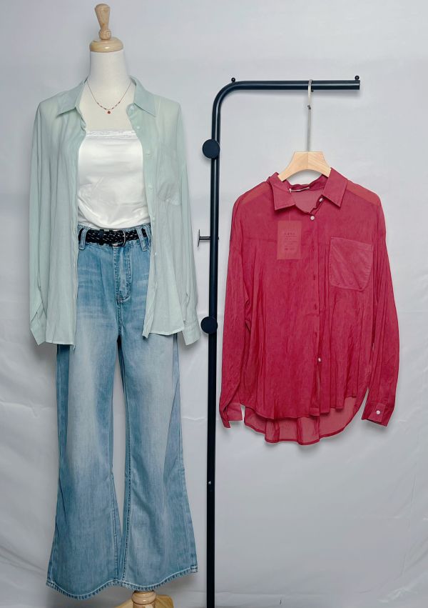 會呼吸的防曬襯衫 涼感透氣上衣、會呼吸的襯衫、輕薄長袖襯衫、親膚涼感襯衫、防曬透氣上衣