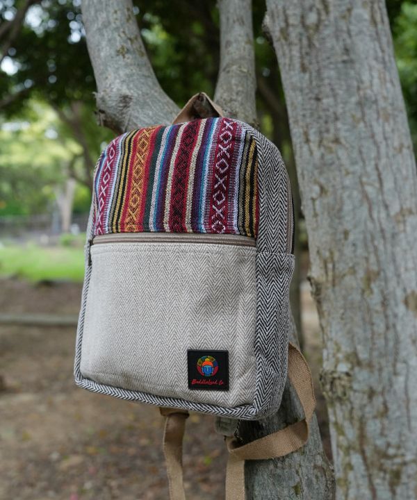 幾何織布輕便後背包 背包,Backpack,手工背包,尼泊爾背包,公平貿易,環保