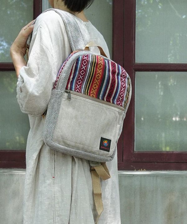 幾何織布輕便後背包 背包,Backpack,手工背包,尼泊爾背包,公平貿易,環保