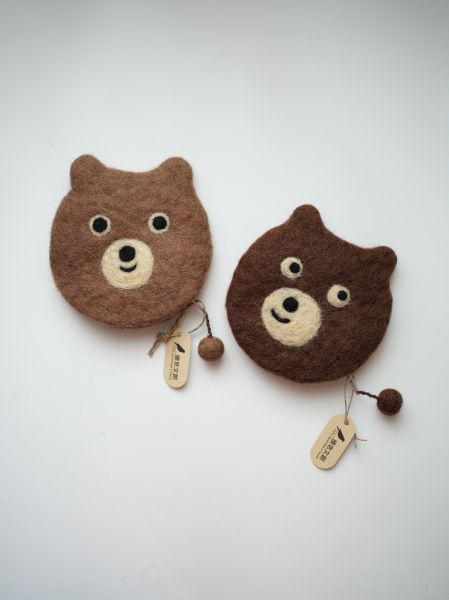 羊毛氈收納包 | 熊熊 零錢包, 羊毛氈收納, 手工羊毛氈, 羊毛氈製品, 紐西蘭羊毛,公平貿易商品,手作,禮物