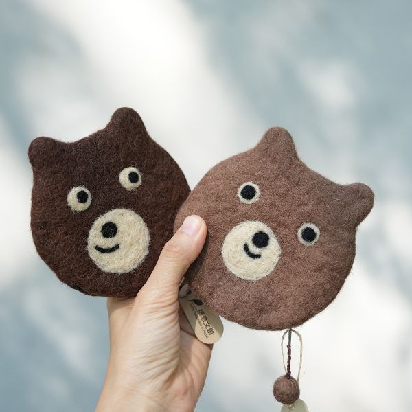 羊毛氈收納包 | 熊熊 零錢包, 羊毛氈收納, 手工羊毛氈, 羊毛氈製品, 紐西蘭羊毛,公平貿易商品,手作,禮物
