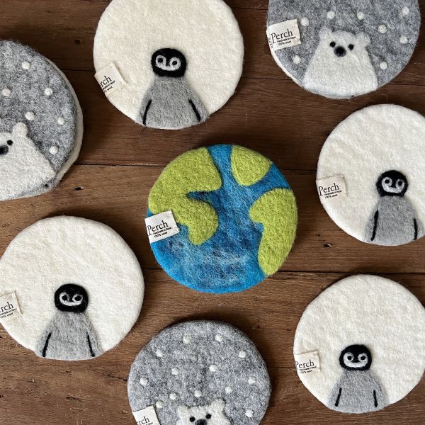 羊毛氈隔熱墊 | 極地系列 羊毛氈, 手工羊毛氈, 羊毛氈製品, 紐西蘭羊毛,公平貿易商品,手作,禮物