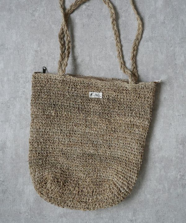 手工針織袋(拉鍊) 大麻纖維,手工包,尼泊爾,公平貿易,環保,針織