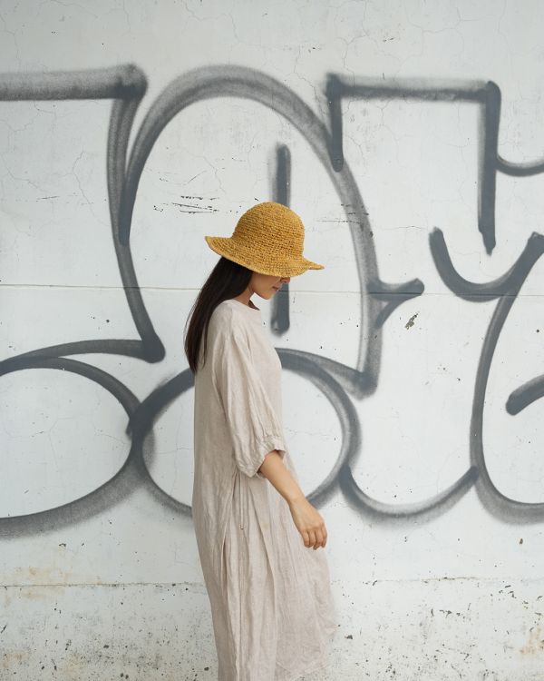 大麻纖維針織帽(暖黃色) 針織帽,手工,尼泊爾,公平貿易,環保