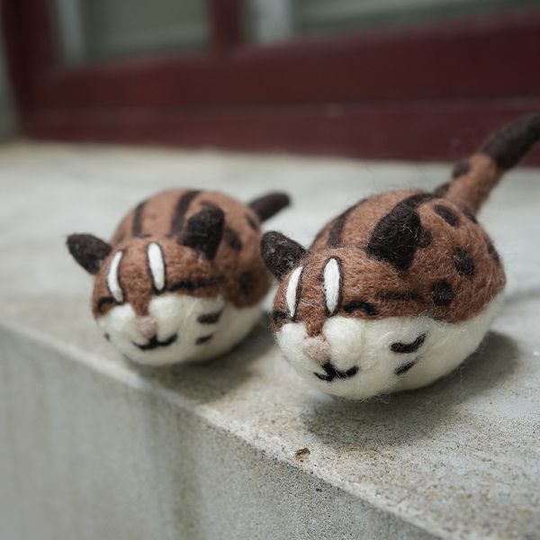 羊毛氈偶 | 石虎 保育類、羊毛氈, 手工羊毛氈, 羊毛氈製品, 紐西蘭羊毛,公平貿易商品,手作,禮物