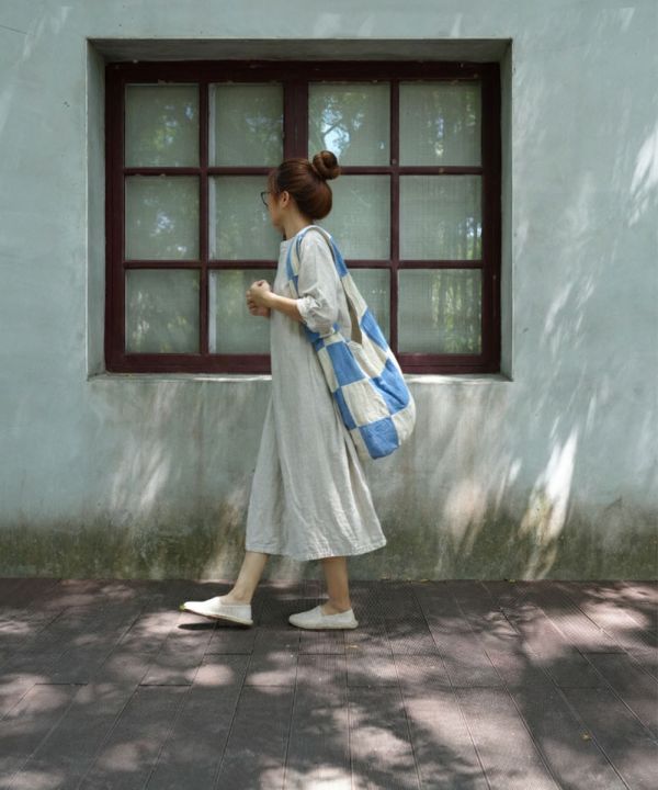 文藝青年拼布包 大麻纖維,手工包,尼泊爾,公平貿易,環保,拼布