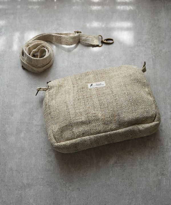 隨身側背包 / 收納包 兩用 大麻纖維,手工包,尼泊爾,公平貿易,環保,針織