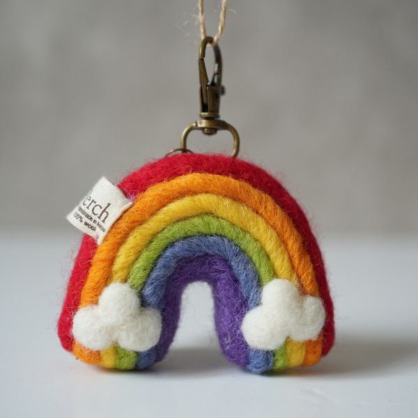 羊毛氈鑰匙圈 / 別針 | 彩虹(3款配色) 零錢包, 羊毛氈收納, 手工羊毛氈, 羊毛氈製品, 紐西蘭羊毛,公平貿易商品,手作,禮物