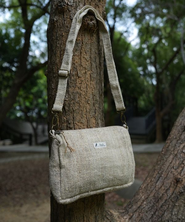 隨身側背包 / 收納包 兩用 大麻纖維,手工包,尼泊爾,公平貿易,環保,針織