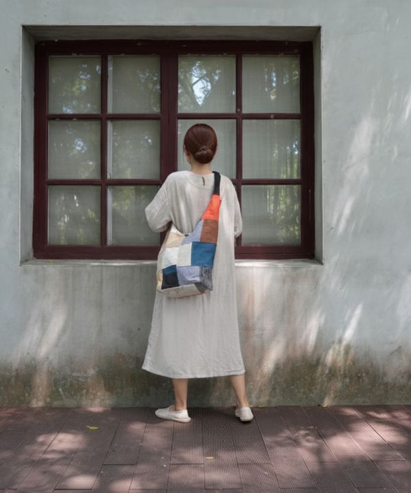 文藝青年拼布包 大麻纖維,手工包,尼泊爾,公平貿易,環保,拼布