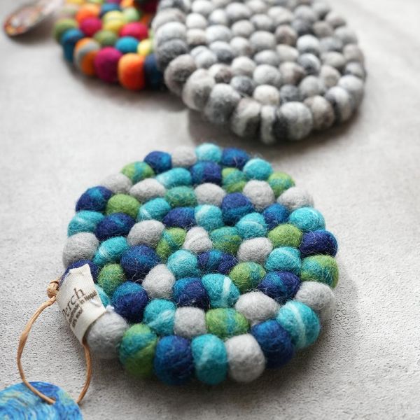 羊毛氈隔熱墊 |  畫家渲染系列 羊毛氈, 手工羊毛氈, 羊毛氈製品, 紐西蘭羊毛,公平貿易,手作,禮物,馬卡龍