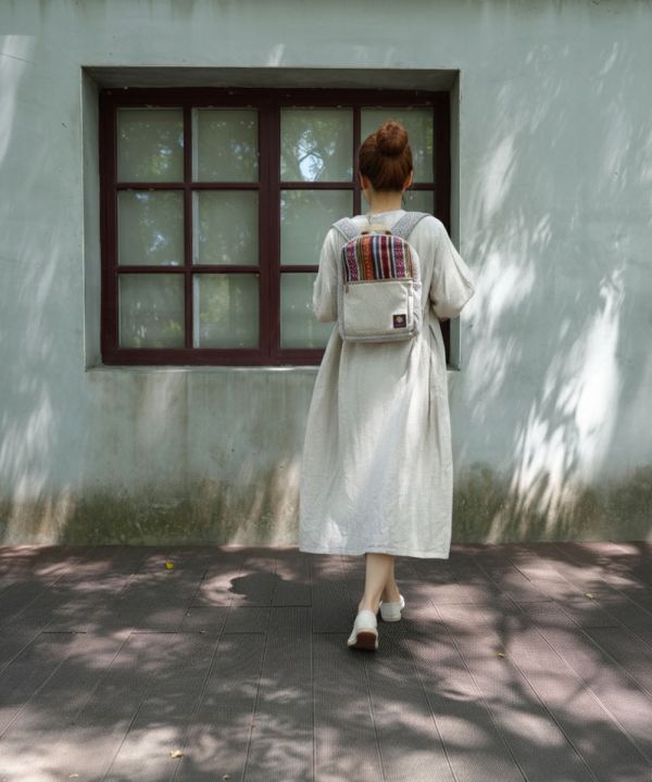 幾何織布輕便後背包 背包,Backpack,手工背包,尼泊爾背包,公平貿易,環保