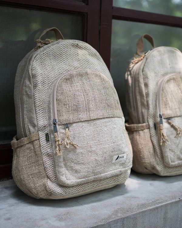 大容量後背包 大麻背包,Hemp Backpack,手工背包,尼泊爾背包,公平貿易背包,環保背包