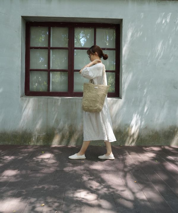 手工針織袋(拉鍊) 大麻纖維,手工包,尼泊爾,公平貿易,環保,針織