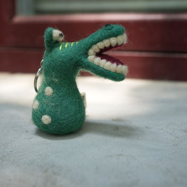 羊毛氈鑰匙圈 | 鱷魚 保育類、羊毛氈, 手工羊毛氈, 羊毛氈製品, 紐西蘭羊毛,公平貿易商品,手作,禮物