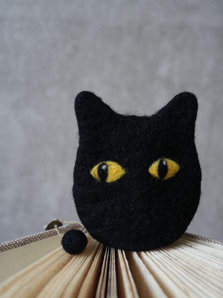 羊毛氈收納包 | 黑貓 零錢包, 羊毛氈收納, 手工羊毛氈, 羊毛氈製品, 紐西蘭羊毛,公平貿易商品,手作,禮物