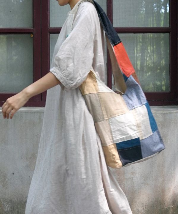 文藝青年拼布包 大麻纖維,手工包,尼泊爾,公平貿易,環保,拼布