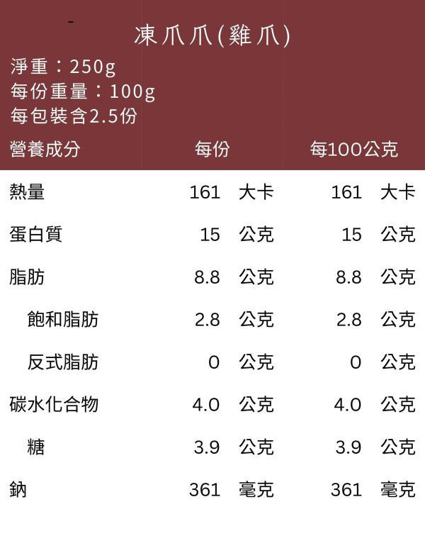 凍爪爪(雞爪)_三包組 