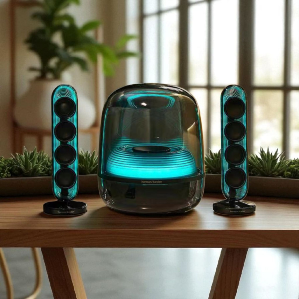 【石原家電】Harman Kardon SoundSticks 5 水晶5代 藍牙音響｜環繞低音｜炫彩燈效｜經典再升級 