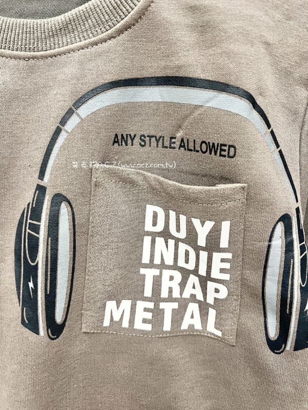 耳機印刷長袖上衣 艾希莉ACZ,童裝,acz,艾希莉