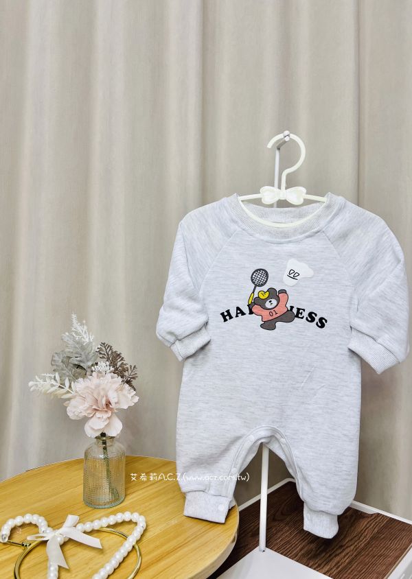 羽球熊長袖包屁褲裝 艾希莉ACZ,童裝,acz,艾希莉