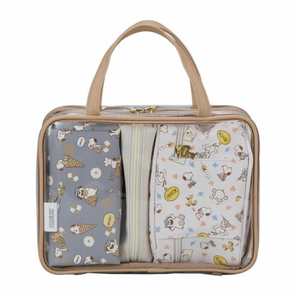 日本Snoopy史努比 旅行收納包四件套組 SNARIO三麗鷗,SNOOPY史努比,DISNEY迪士尼,MOOMIN嚕嚕米,宮崎駿,Pokemon寶可夢,Chiikawa 吉伊卡哇,Doraemon 哆啦A夢,MIFFY米菲.日本連線,日本代購,韓國連線,韓國代購,日本一番賞,TAKARA TOMY,環球影城