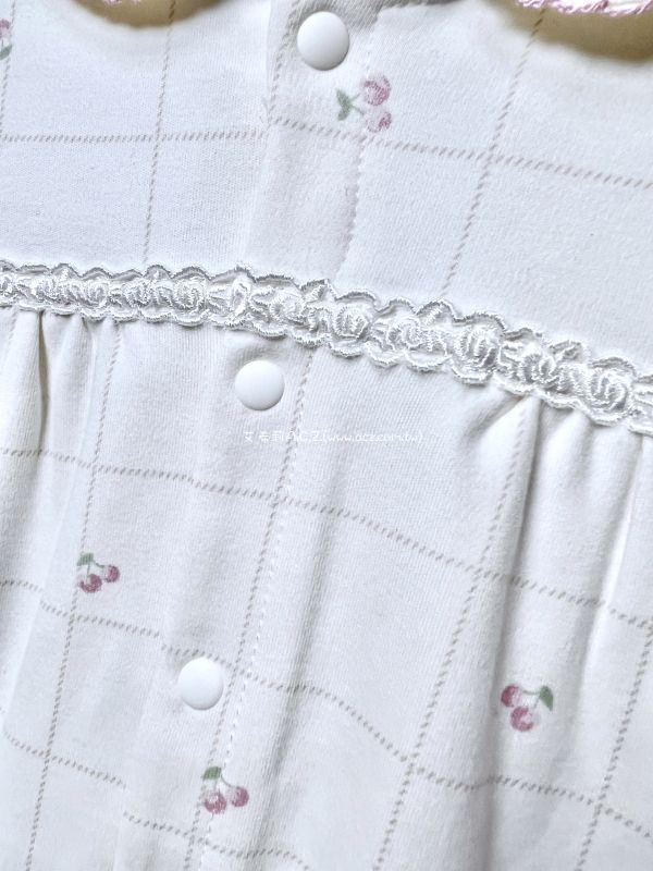 格子櫻桃長袖包屁褲裝 艾希莉ACZ,童裝,acz,艾希莉