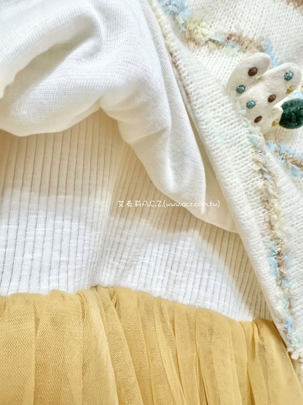 兩件式背心長袖內搭紗裙 艾希莉ACZ,童裝,acz,艾希莉
