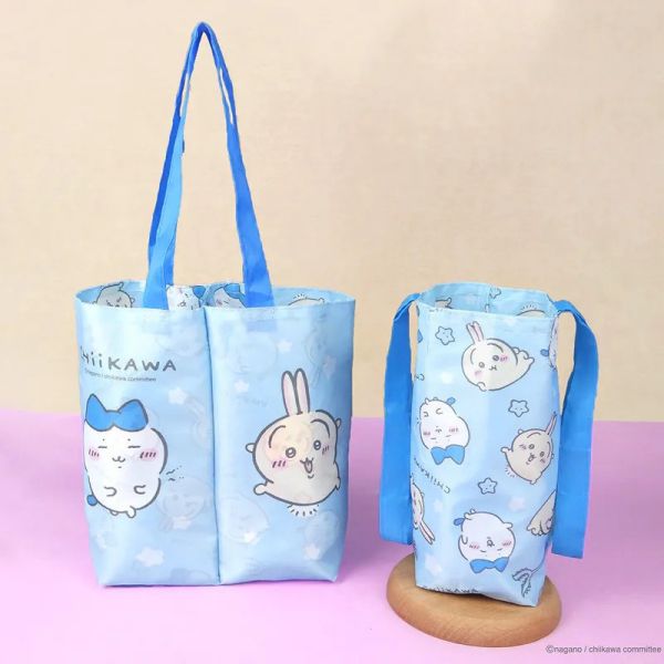 正版吉伊卡哇 翻轉兩用雙杯飲料提袋 SNARIO三麗鷗,SNOOPY史努比,DISNEY迪士尼,MOOMIN嚕嚕米,宮崎駿,Pokemon寶可夢,Chiikawa 吉伊卡哇,Doraemon 哆啦A夢,MIFFY米菲.日本連線,日本代購,韓國連線,韓國代購,日本一番賞,TAKARA TOMY,環球影城