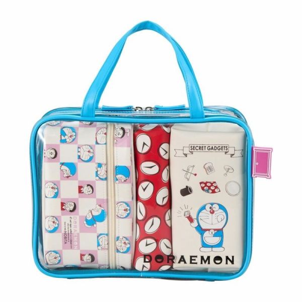 日本Doraemon哆啦A夢 旅行收納包四件套組 SNARIO三麗鷗,SNOOPY史努比,DISNEY迪士尼,MOOMIN嚕嚕米,宮崎駿,Pokemon寶可夢,Chiikawa 吉伊卡哇,Doraemon 哆啦A夢,MIFFY米菲.日本連線,日本代購,韓國連線,韓國代購,日本一番賞,TAKARA TOMY,環球影城