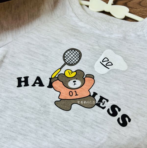 羽球熊長袖包屁褲裝 艾希莉ACZ,童裝,acz,艾希莉