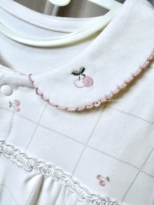 格子櫻桃長袖包屁褲裝 艾希莉ACZ,童裝,acz,艾希莉