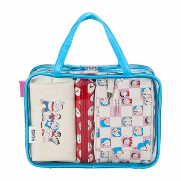 日本Doraemon哆啦A夢 旅行收納包四件套組 SNARIO三麗鷗,SNOOPY史努比,DISNEY迪士尼,MOOMIN嚕嚕米,宮崎駿,Pokemon寶可夢,Chiikawa 吉伊卡哇,Doraemon 哆啦A夢,MIFFY米菲.日本連線,日本代購,韓國連線,韓國代購,日本一番賞,TAKARA TOMY,環球影城