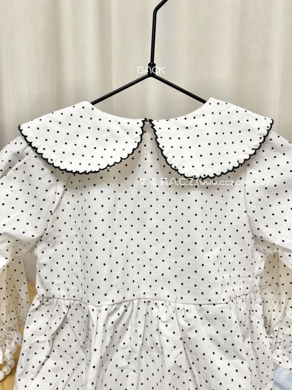 可愛點點長袖洋裝 艾希莉ACZ,童裝,acz,艾希莉