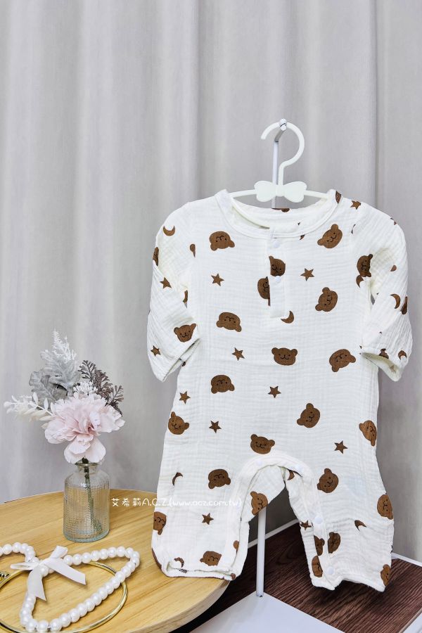 星月小熊薄款長袖包屁褲裝 艾希莉ACZ,童裝,acz,艾希莉