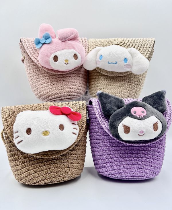 日本SKATER Sanrio三麗鷗 草編單肩包 SNARIO三麗鷗,SNOOPY史努比,DISNEY迪士尼,MOOMIN嚕嚕米,宮崎駿,Pokemon寶可夢,Chiikawa 吉伊卡哇,Doraemon 哆啦A夢,MIFFY米菲.日本連線,日本代購,韓國連線,韓國代購,日本一番賞,TAKARA TOMY,環球影城