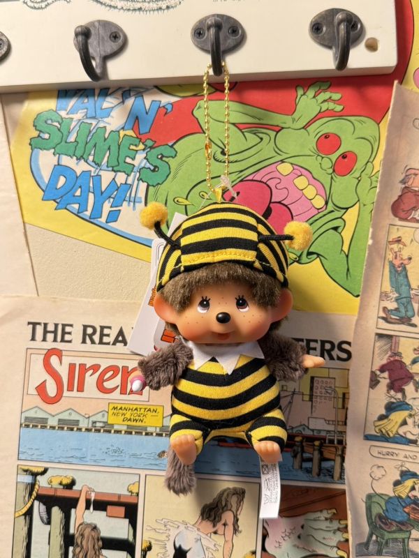 [日本限定]  瓢蟲 / 蝴蝶 / 蜜蜂 Monchhichi 吊飾 