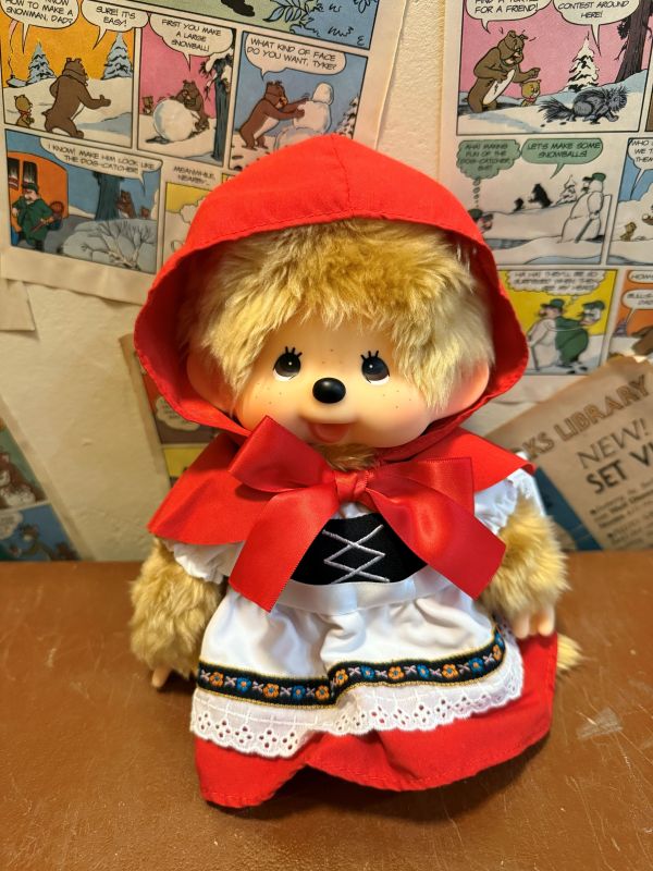 日本 正版 絕版 Monchhichi x Sekiguchi  童話故事系列 小紅帽夢奇奇 