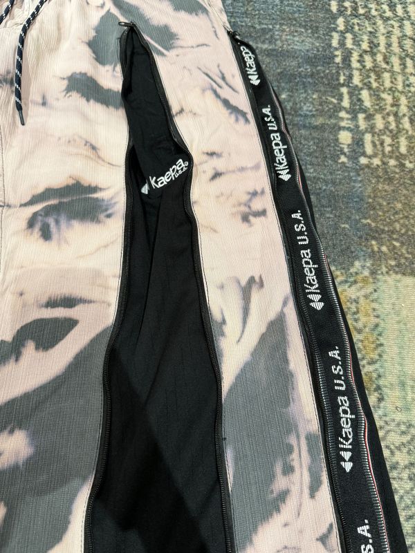 Remake 美式渲染拉鍊拼接褲 