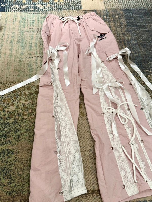 Remake 美式蕾絲工裝褲 