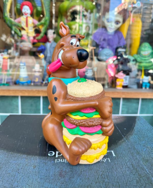 2000年Scooby Doo 手拿漢堡 史酷比 泡泡瓶 