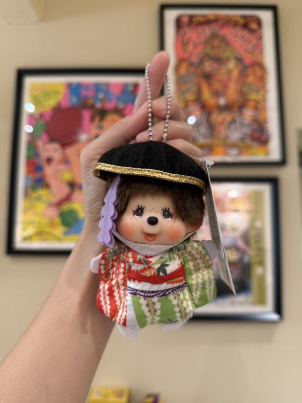 日本 正版 Monchhichi x Kabuki 歌舞伎 飾鑰匙圈 
